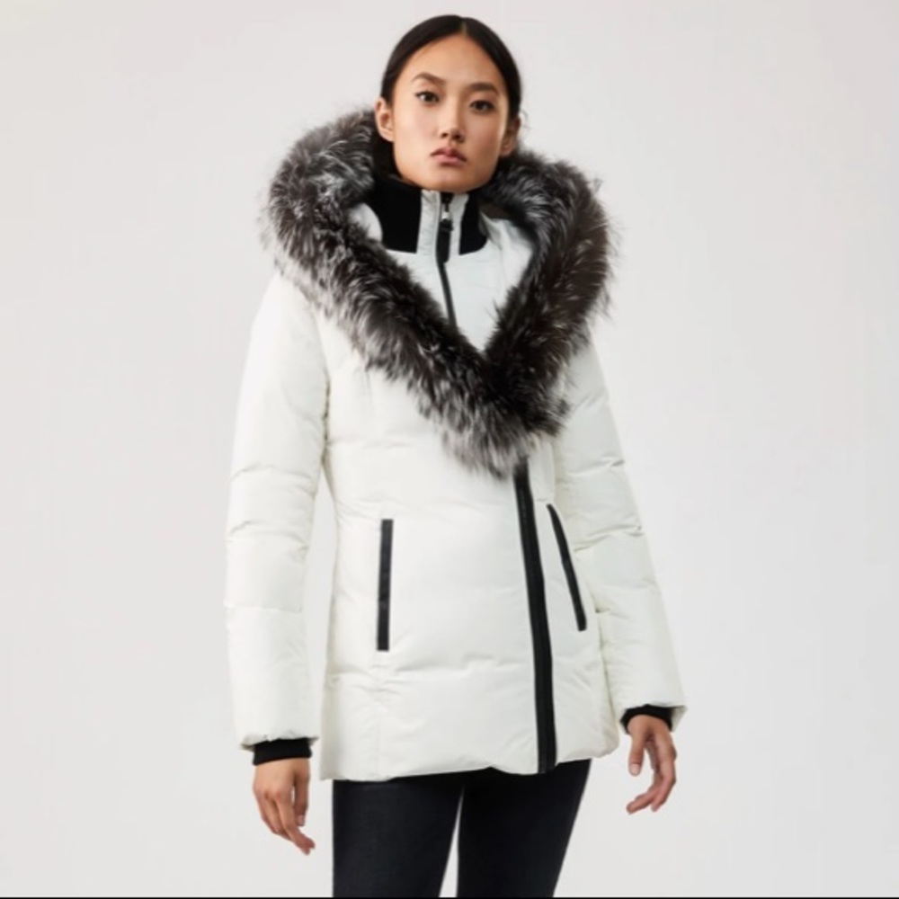 Mackage ADALI Down Coat - Silver Fox Fur Signature Collar